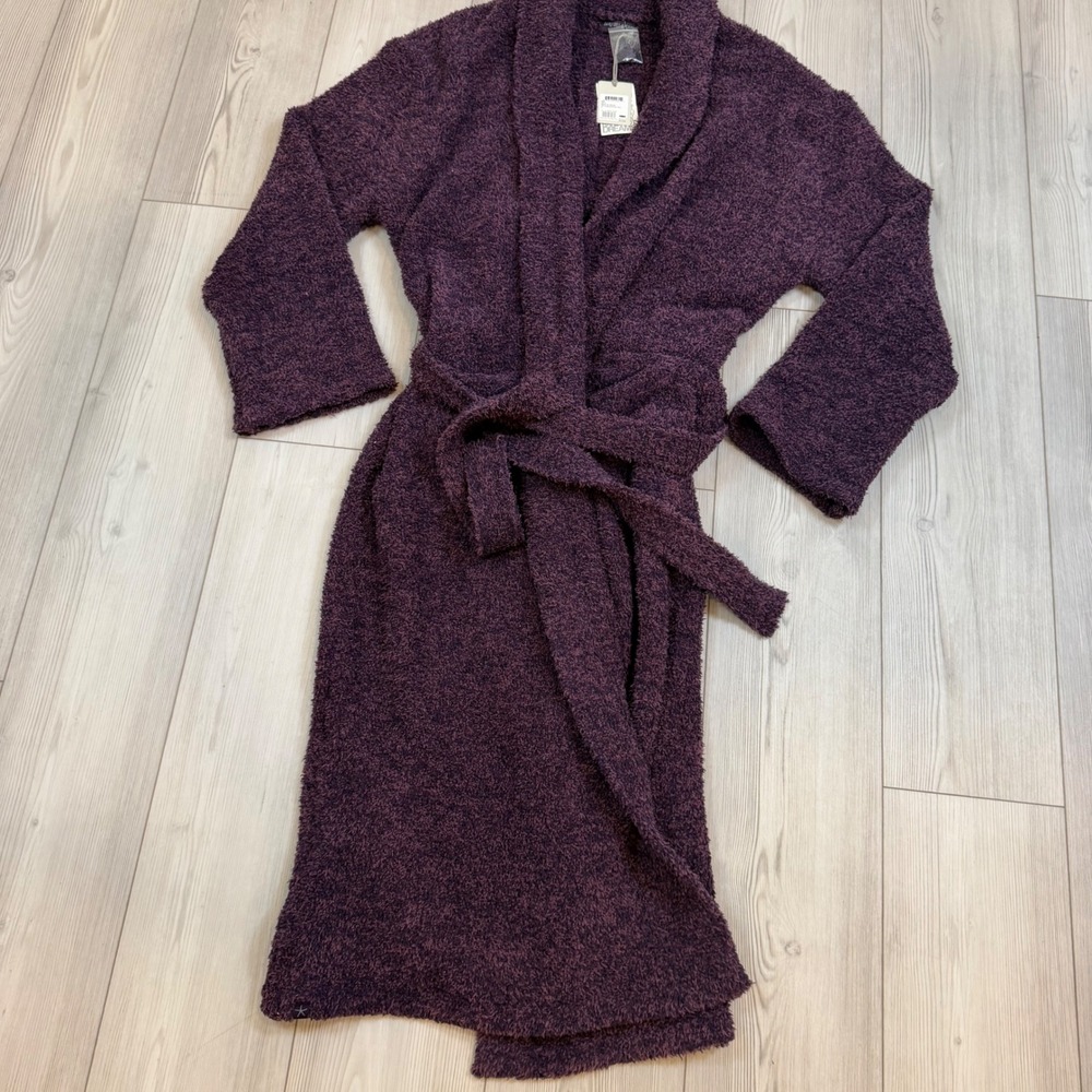 Barefoot Dreams CozyChic Adult Robe Amethyst Plum Flint Purple B509 Size 3 NWT - Picture 3 of 13